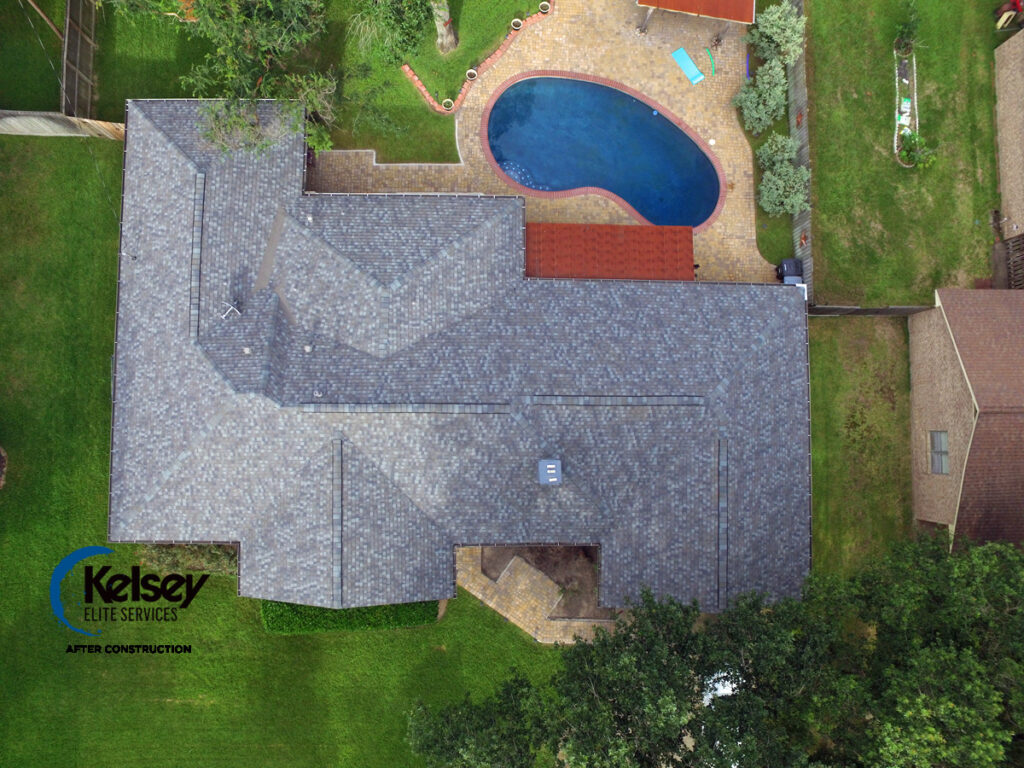 completed roof replacement in Katy TX by Kelsey Elite Services