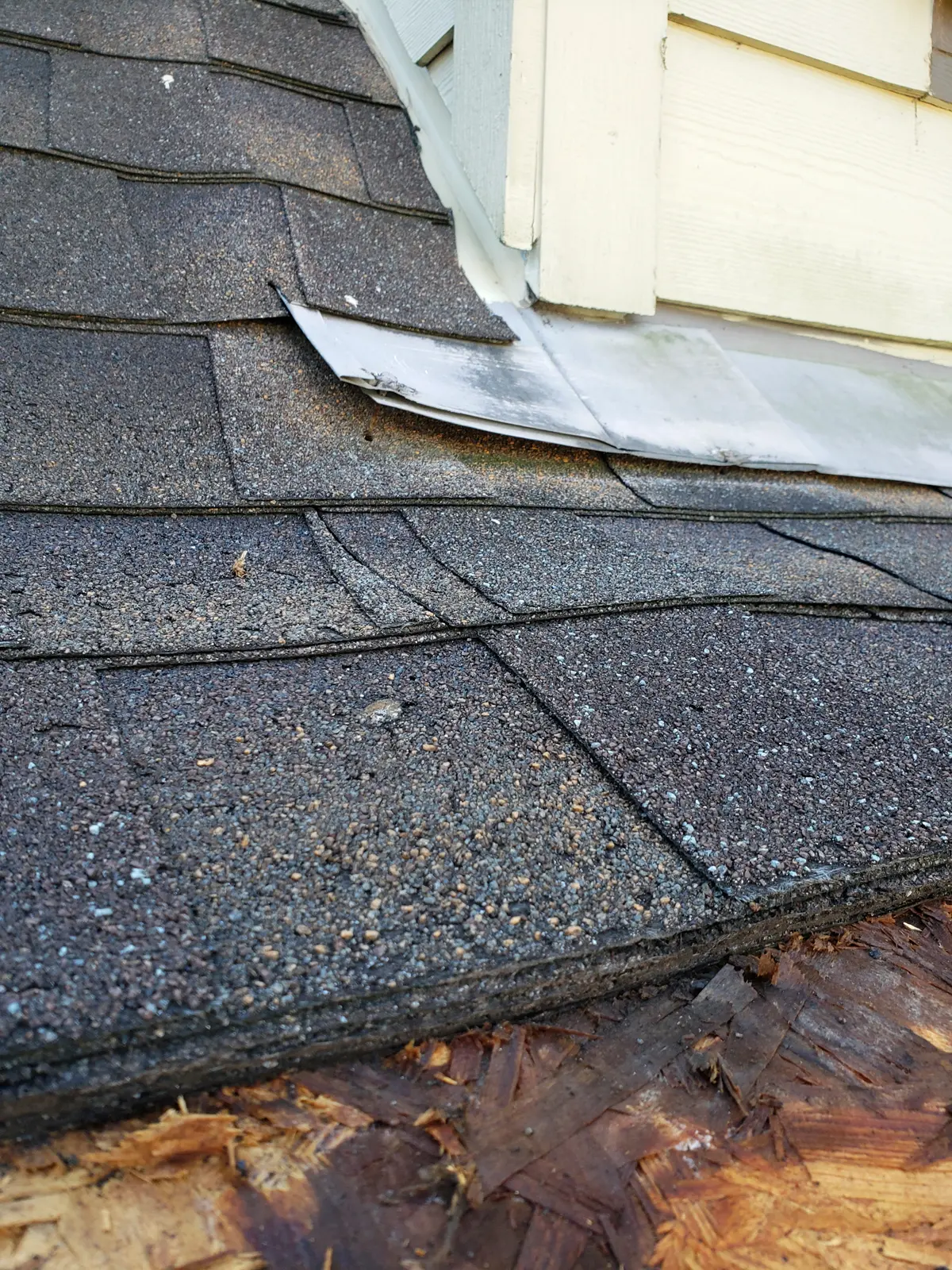 Flashing nail backing out causing roof leak